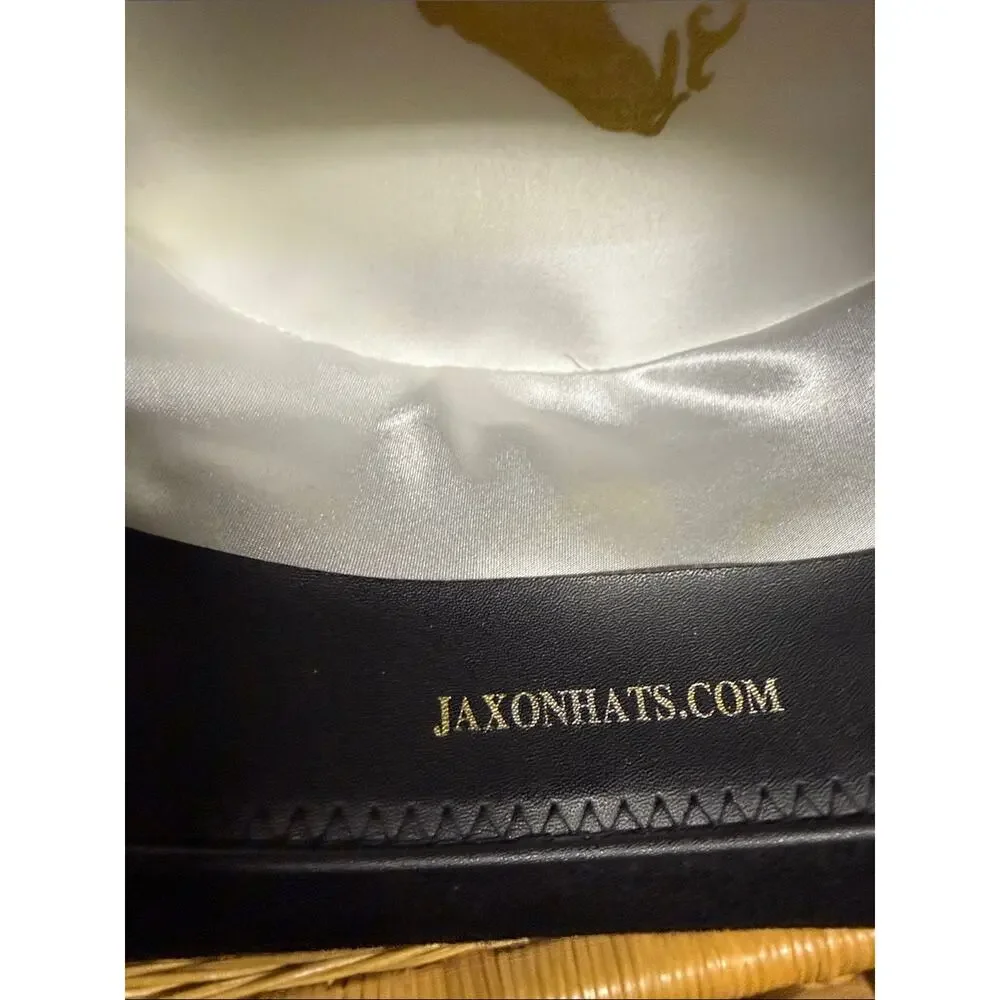 Jaxon Hats Deadman Hat with Beaded Buffalo Nickel Band Black Small